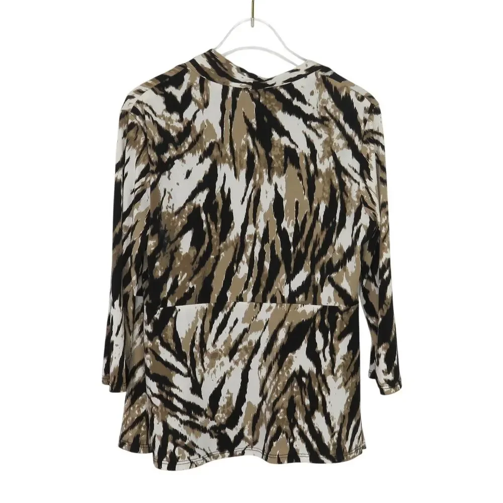 1990s Vintage Dress Barn Animal Print Blazer Retro Zebra Shall Small Funky